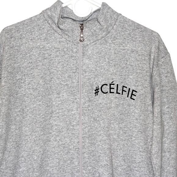 #celfie Grey Long Sweatshirt Dress Size Large - Picture 2 of 3